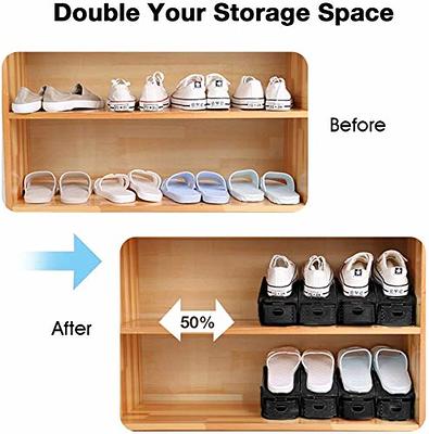 Neprock Shoe Rack, 6 Tier, Stackable 24 Pair Closed Shoe Storage