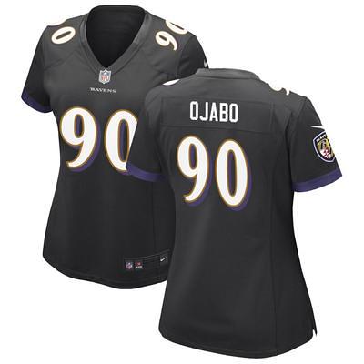 Women's Nike David Ojabo Purple Baltimore Ravens Game Player Jersey Size: Medium