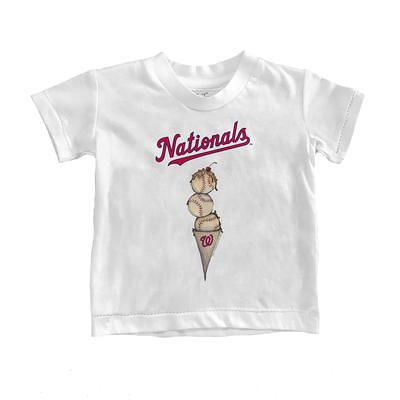 Infant Atlanta Braves Tiny Turnip White/Navy Heart Lolly Raglan 3/4-Sleeve  T-Shirt