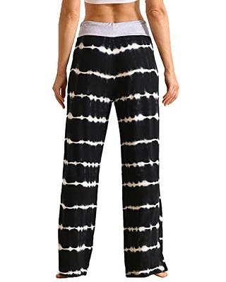 X-Image Women's Comfy Light Weight Loose Striped Palazzo PJ Lounge