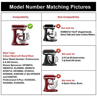 Flex Edge Beater for Kitchenaid Mixer, 4.5/5 Quart Flat Paddle Beater  Attachments with Flexible Silicone Edges Bowl Scraper for Kitchenaid  Tilt-Head