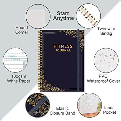 Workout Journal - A5 Fitness Journal/Workout Log Book to Track Weight Loss,  GYM Journal, Bodybuilding Progress-Daily Health/Wellness Tracker, Exercise