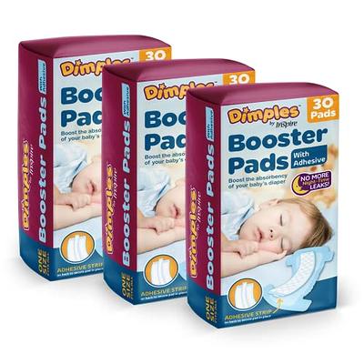 Medline Booster Pads with Adhesive, 192 Count, Baby Diaper Doubler for  Overnight Use to Help Eliminate Leaks