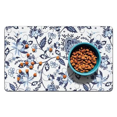  Dog Food Mat,Absorbent Dog Food mats,Hide Stain Pet