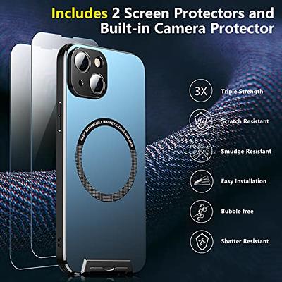 Miracase Magnetic for iPhone 15 Pro Case [Compatible with MagSafe]  Full-Body Phone case with Built-in Glass Screen Protector& Camera  Protector