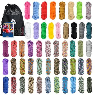 MONOBIN Paracord, 50 Colors Paracord Combo Kit - Multifunction Parachute  Cord with 28 Paracord Accessories for Making Paracord Bracelets, Lanyards,  Dog Collars (50Colors-C) - Yahoo Shopping