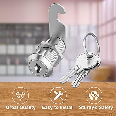 Hecfu 1 Pack Cabinet Locks with Keys, 1-1/8 Cam Lock keyed Alike, Secure  Drawer Mailbox File RV Storage Locks Tool Box Locks Replacement Set, Zinc  Alloy - Yahoo Shopping