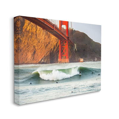 Stupell Industries Golden Gate Surfers California Coastal Sports