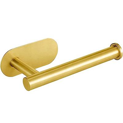 HITSLAM Gold Toilet Paper Holder Adhesive, Stainless Steel Self Adhesive  Toilet Paper Roll Holder for Bathroom