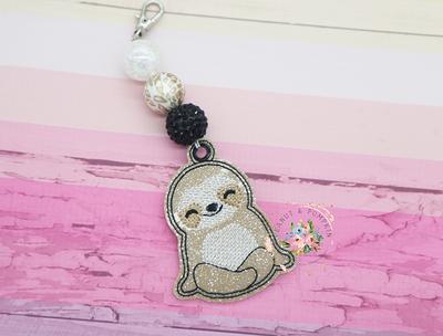 Sloth Keychain, Sloth Charm, Bead, Backpack Tassel