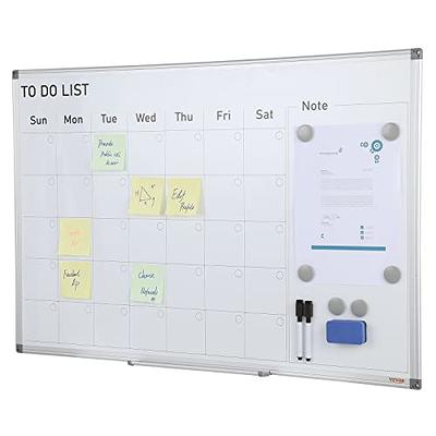   Basics Magnetic Dry Erase Whiteboard Calendar, 12 x  17, Includes 4 Markers And Eraser : Office Products