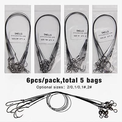 Facikono Steel Leaders Fishing, Saltwater Leaders Wire with Swivels and  Snaps for Walleye Pike Catfishing Rig, 60PCS, 12in Black