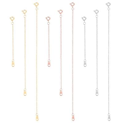 9 Pcs Necklace Extender, Chain Extenders for Necklaces, Delicate Stainless  Steel Jewelry Chain Extenders for Bracelet Anklet Necklace