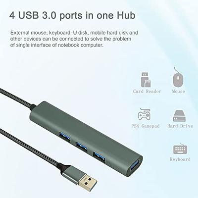 HENRETY USB Hub, 4 Port USB 3.0 Adapter USB Splitter,Multi USB