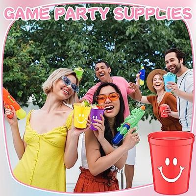  StarMar Red Plastic Cups, [50 Pack] 16 Oz Party Cup