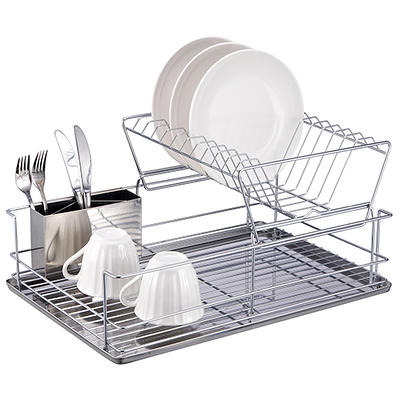 Stainless Steel 2 Tier Dish Rack - Yahoo Shopping