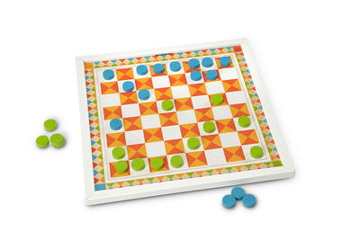 Melissa & Doug Double-Sided Wooden Chess & Pachisi Board Game with 42 Game  Pieces (17.5” W x 17.5” L x 1.5” D)