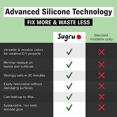 Sugru by Tesa - All Purpose Super Glue, Moldable Craft Glue for Indoor &  Outdoor - Adhesive Glue for Creative Fixing, Repairing, Bonding 