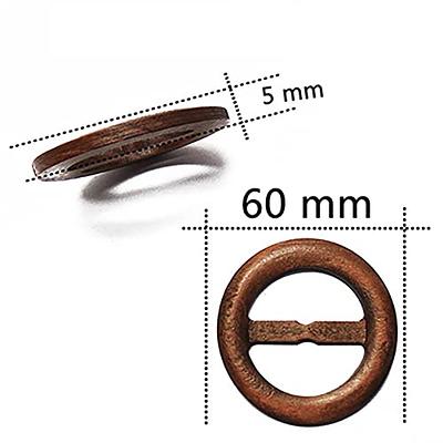 GSHLLO 10 Pcs Natural Round Wooden T Shirt Clips Scarf Ring