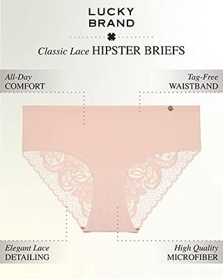 Lucky Brand Women's Underwear - Microfiber Lace Hipster Briefs (3 Pack),  Size Large, Gardenia/Natural/Black - Yahoo Shopping