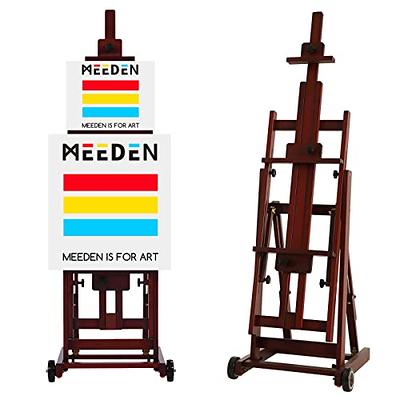 MEEDEN Multi-Function Studio Easel,H-Frame Easel,Painting Easel for  Adults,Artist Easel,Floor Easel,Solid Beech Wood Easel w/Front Wheels,Holds  Canvas Art up to 77(Walnut Color) - Yahoo Shopping