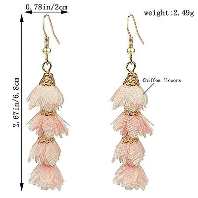 EXCEART 100pcs Keychain Necklace Jewelry Earrings Tassels for Crafts Floral  Tassel Earrings DIY Cloth Tassel Jewelry Charms Color Fabric Flower – Yaxa  Colombia