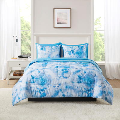 Mainstays 5-Piece Blue Floral Comforter Set, Full/Queen 