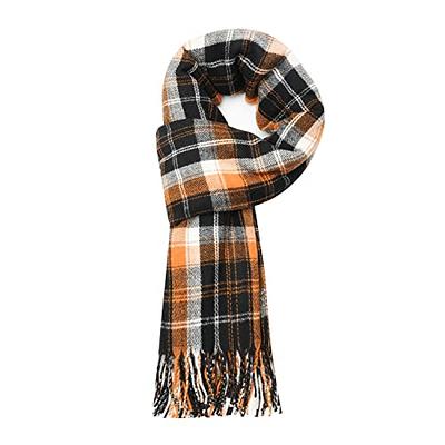 VANLINKER Soft Winter Warm Scarfs Women Cashmere Feel Large Scarf Classic  Camel Plaid Fashion Poncho Long Shawls Grid Wraps