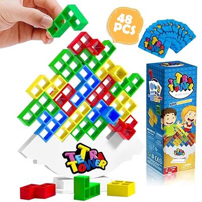 YISOOPEI 32pcs Stacking Toys Balance Building Blocks, Blocks for Kids Ages  4-8, 2 Player Games for Family Games for Kids and Adults,Travel Games