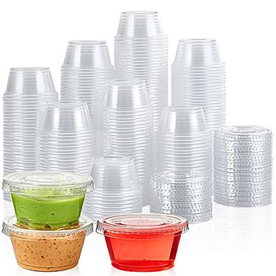 Prgery [4 oz 50 Set Jello Shot Cups with Lids,Plastic Portion Cups, Disposable Souffle Cups,Small Plastic Sauce Cups-Thickened Cups for  Jello,Condiment,Salad Dressing, Ice Cream,Meal Prep - Yahoo Shopping