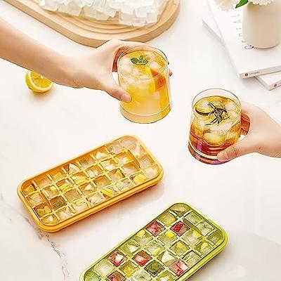 ICEXXP 4 Pack Ice Cube Tray with Lid and Bin, Ice Cube Trays for