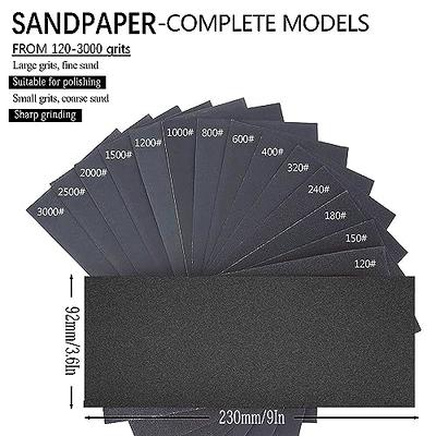 VRKET Wet & Dry Sandpaper Set, 42 Sheets of 120 to 3000 grit Sandpaper with  Sanding Block Sander and 100PCS Wet Dry Sandpaper,80 to 5000 Assorted Grit  Sand Paper Sheets - Yahoo Shopping