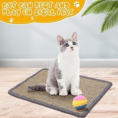 Natural Sisal Cat Scratcher Mat Durable Anti-Slip Cat Scratch Pad Cat  Scratching Pad Pet Cat Dog Scratch Board Protector for Cat Grinding Claws