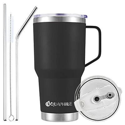 AQUAPHILE Reusable Coffee Cup, Coffee Travel Mug with Leak-proof Lid,  Thermal Mug Double Walled Insulated Cup, Stainless Steel Portable Cup with  Rubber Grip, for Hot and Cold Drinks(New-White, 12 oz) - Yahoo