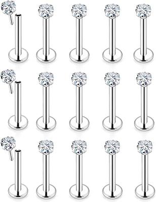 Ftovosyo 11Pcs 14G Septum Jewelry Surgical Steel Nose Septum Rings