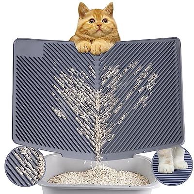 PETKARAY Cat Litter Mat, Litter Box Mat with Hidden Handle, Upgraded  Anti-Slip Back Layer, Large Scatter Control and Urine-Proof Litter Trapping  Mat for Kitty - Yahoo Shopping