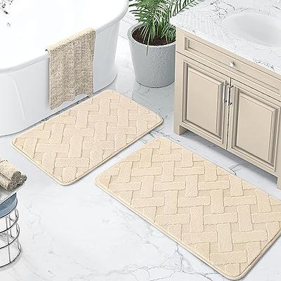 Bath Mat Set 2 Piece Non Slip Soft Pedestal and Bath Rug Memory