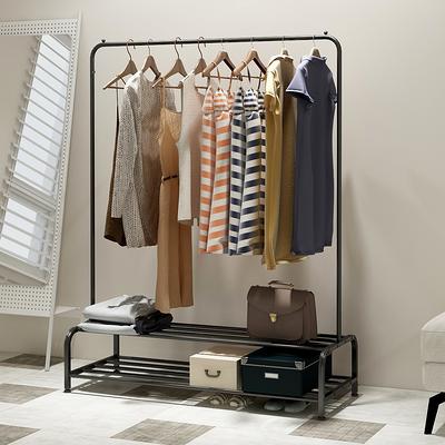 Metal Wood Free-standing Closet Clothing Rack Closet Organizer System with  Shelves Clothes Garment Rack Shelving for Bedroom - Yahoo Shopping