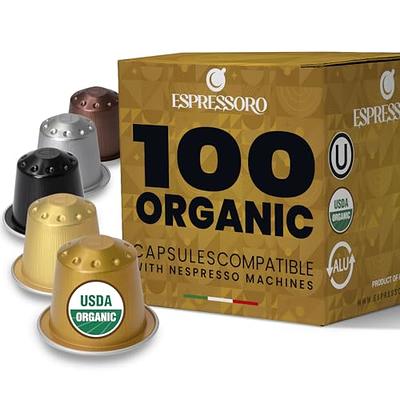 ESPRESSORO 100 USDA Organic Espresso Pods - VARIETY PACK Aluminum Capsule  Compatible with Nespresso Original Lines Machines. Assorted Premium Italian  Expresso Coffee Capsules - Yahoo Shopping