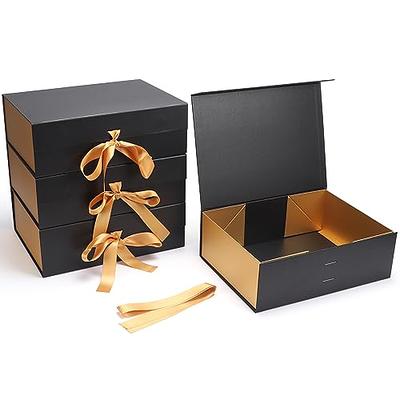 Black Gift Boxes with Lids 9X6X4 Inches 10 Pack Groomsmen Proposal Boxes  NEW