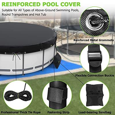 12 Ft Round Pool Cover, Solar Covers for Above Ground Pools, Swimming Pool  Cover Protector with Tie-Down Ropes & Sandbag Increase Stability, Inground  Pool Cover, Waterproof Dustproof Hot Tub Cover - Yahoo
