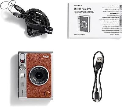  Fujifilm Instax Mini EVO Instant Camera - Brown : Electronics