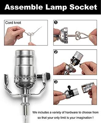 Lamp Socket Replacement Kit, Lamp Parts for Rewire or Repair Table and  Floor Lamps, Includes 3