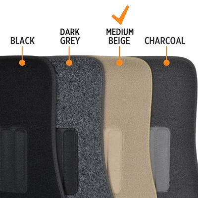 Motor Trend Premium Carpet Car Floor Mats - 4 Pieces Thick Carpet