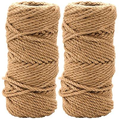 109yard 3mm Natural Brown Jute Rope, Jute Twine For Garden, Arts