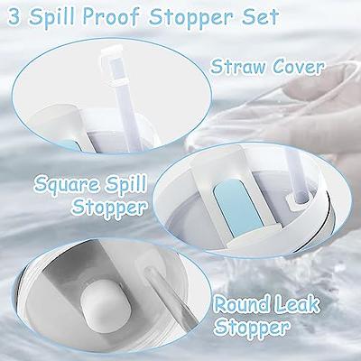 Spill Proof Stopper Set of 3, Silicone Spill Leak Stopper fit with Stanley  Cup 1.0 30&40 Oz Tumbler Cup Accessories Including 2 Straw Cover Cap 2  Square Spill Stopper 2 Round Leak Stopper 