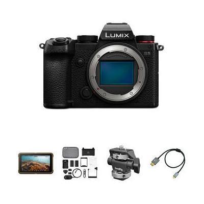  Panasonic LUMIX S5 Full Frame Mirrorless Camera, 4K 60P Video  Recording with Flip Screen & WiFi, L-Mount, 5-Axis Dual I.S., DC-S5BODY  (Black) : Electronics