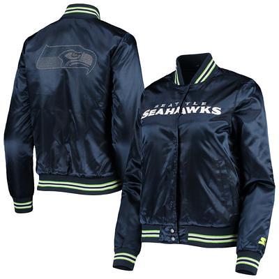 G-III SPORTS BY CARL BANKS Men's G-III Sports by Carl Banks Navy Seattle  Seahawks Extreme Redzone Full-Snap Varsity Jacket