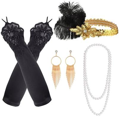 1920s Accessories Set for Women, Flapper Accessory Great Gatsby Costume  Headband Flapper Necklace 20s Gloves(ch) - Yahoo Shopping