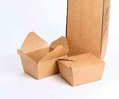 Cezoyx 50 Pack Take Out Food Containers with Window, 40 Oz Disposable Brown  Paper Food To Go Box Kraft Lunch Meal Food Boxes for Restaurant, Catering